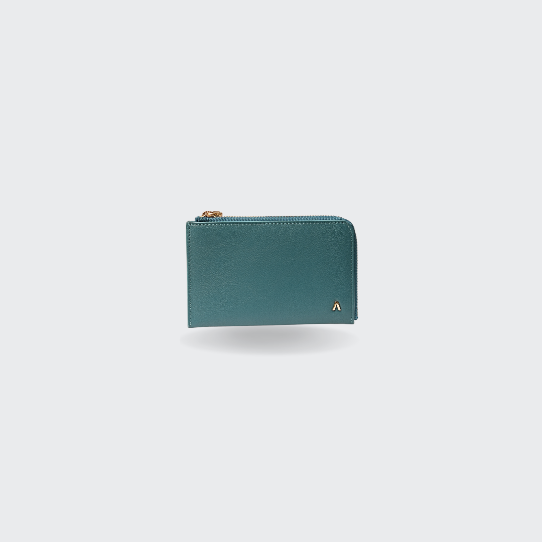 Halley Small Pouch With Zip Opening in Teal