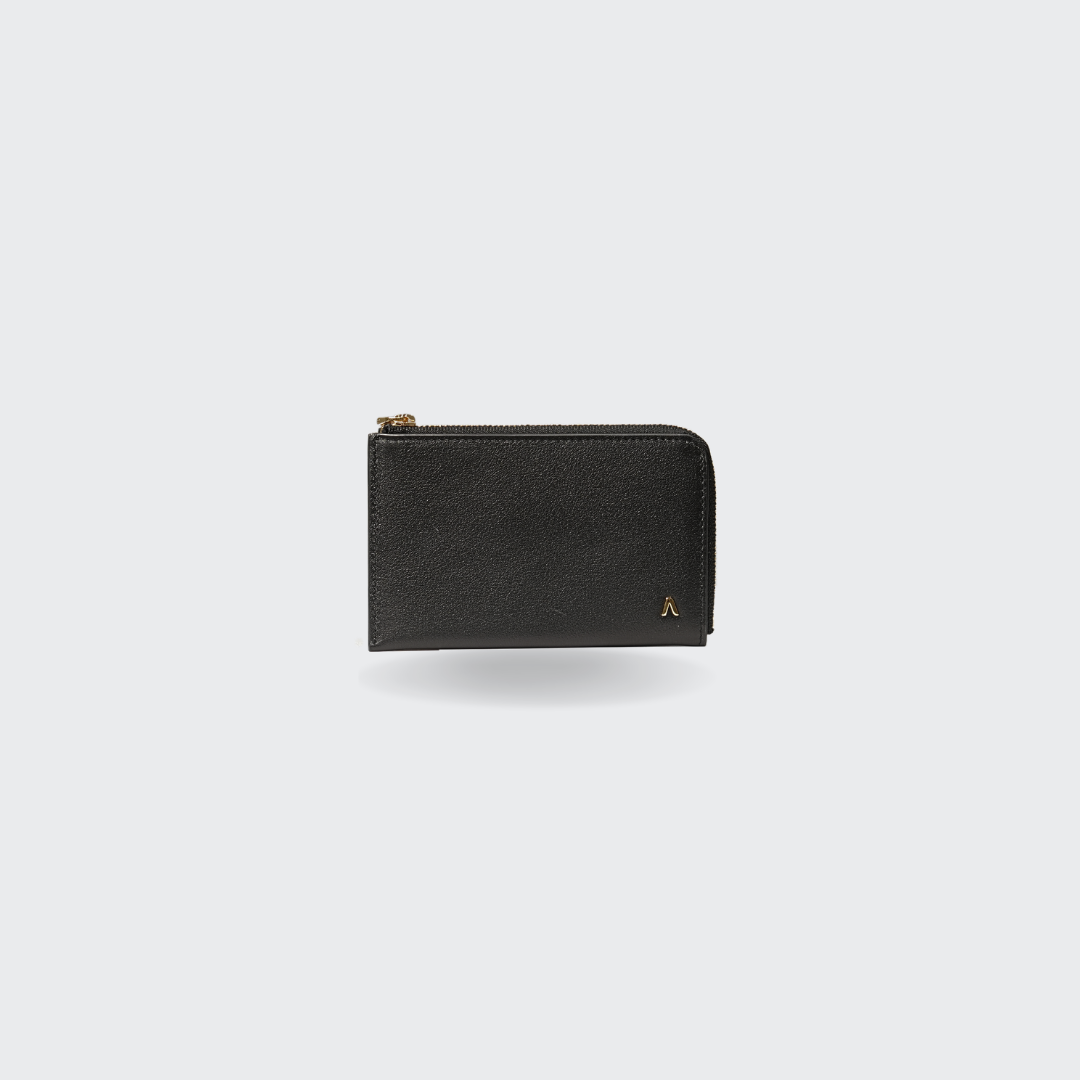 Halley Small Pouch With Zip Opening in Black