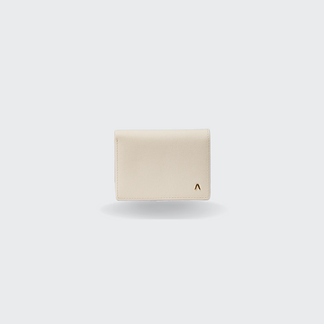 Halley 2 Fold Card Holder in Off White