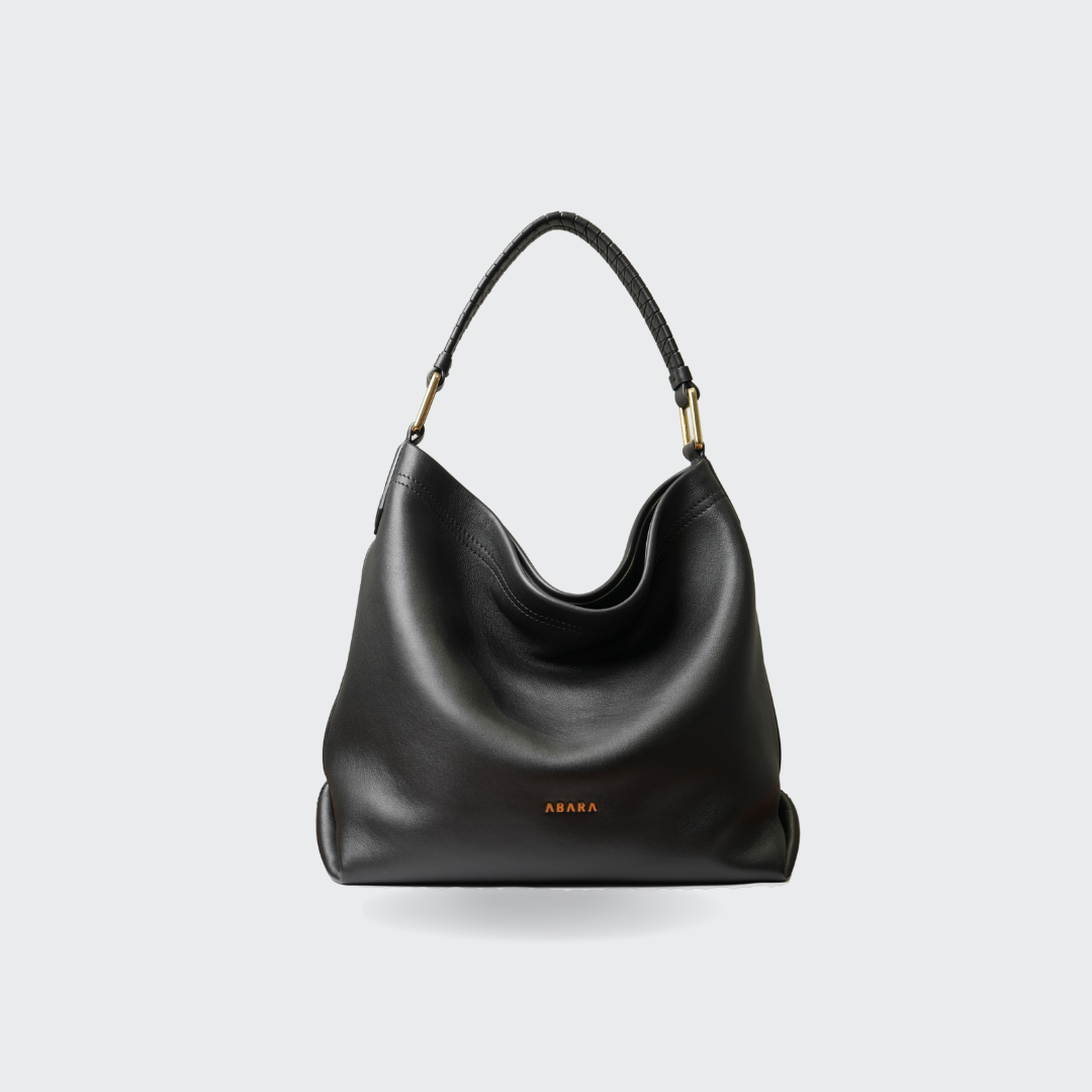 Halley Medium Size Hobo Bag in Black