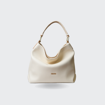 Halley Large Size Hobo Bag in Optic White